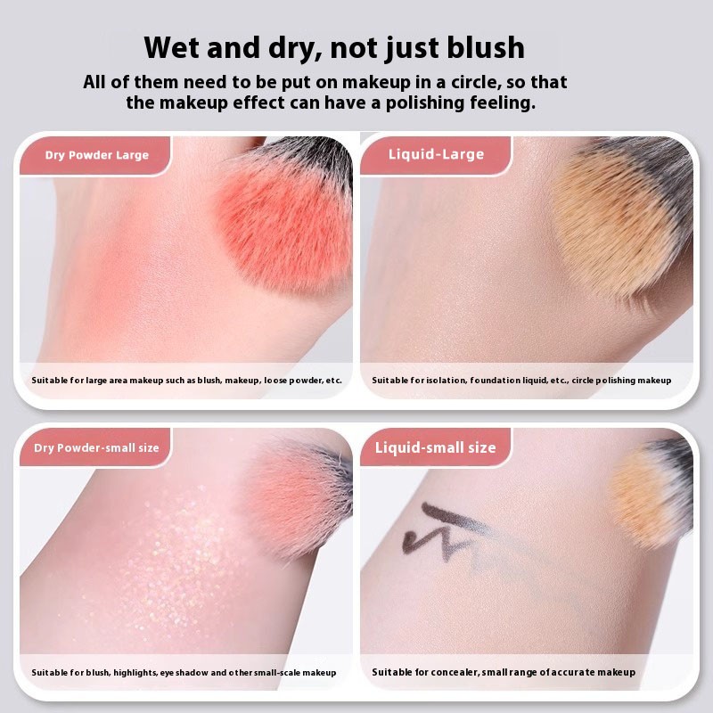 Goat Hair Brush Factory - Goodgudi Single Luxury High Quality Professional Flat Black Cosmetic