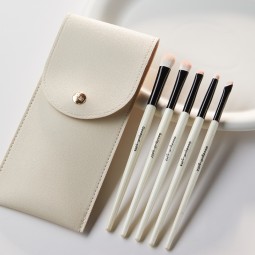 Eye Makeup Brush Manufacturer - 5pcs Eyeliner Eyeshadow Eyebrow Blending Custom Wholesale White Cosmetic