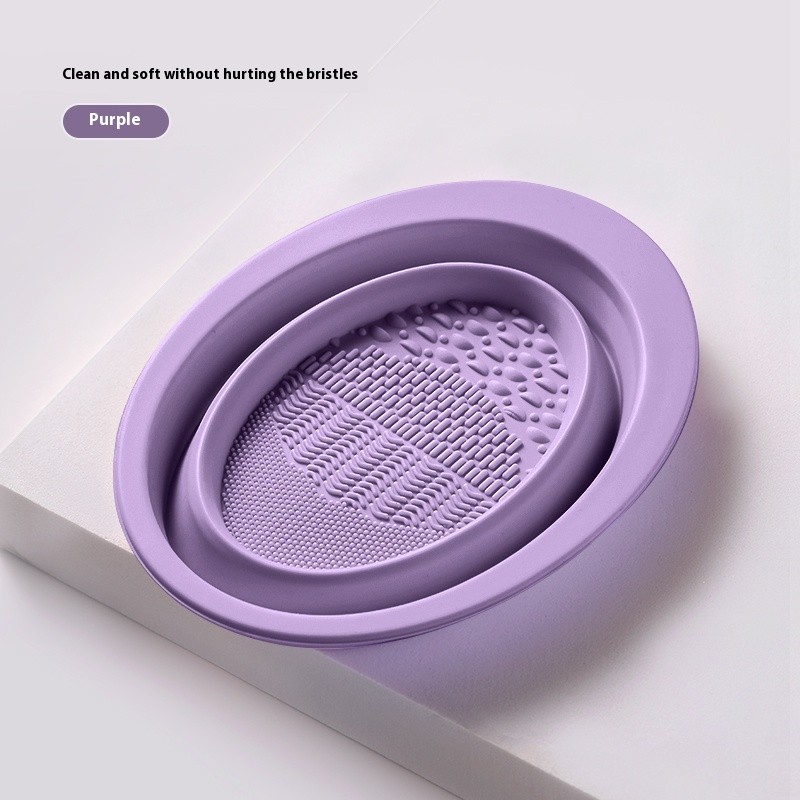 Silicone Brush Cleaner Manufacturer - Foldable Portable Cosmetic Brush Cleaning Pad for Powder Puffs