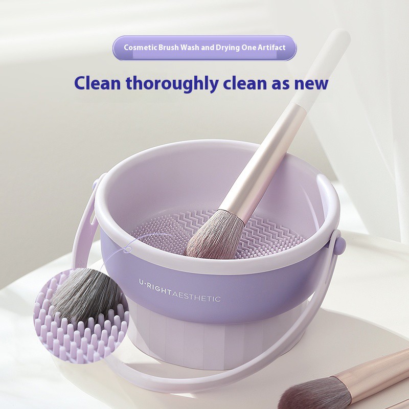Makeup Brush Cleaner Mat Factory - 3 in 1 Silicone Cleaner Bowl Cosmetic Brushes Cleaning Tool Organizer