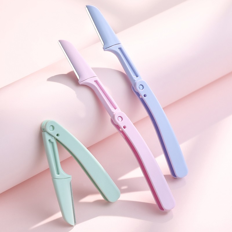 Foldable Eyebrow Razor Set Manufacturer - 3pcs Professional Precision Safety Facial Hair Removal Kit