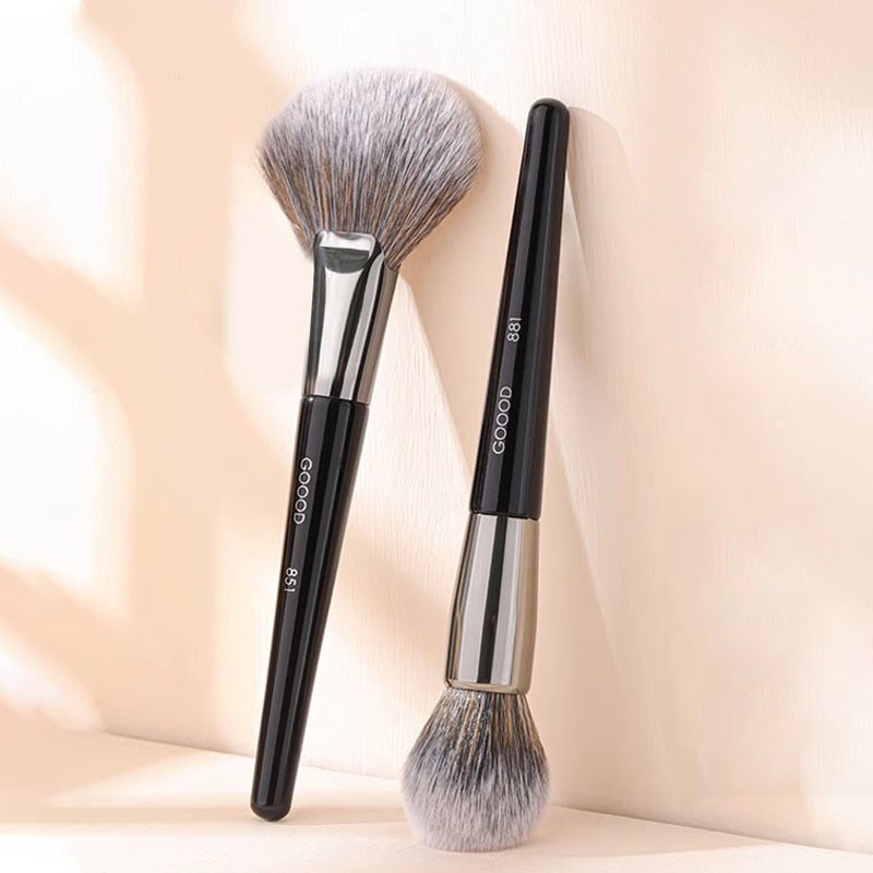 Travel Makeup Brush Factory - Single Black Foundation Private Label Loose Powder Beauty Brush