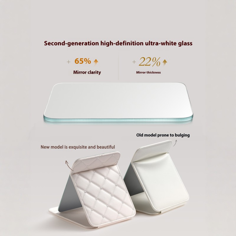 Desktop Mirror Manufacturer - Goodgudi Portable Foldable White 180 Degree Rotating Custom Logo