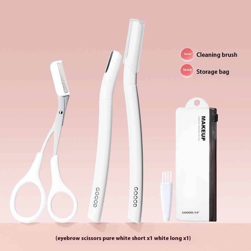 Eyebrow Trimmer Set Factory - 3pcs Professional Precision Safe Scissor Clipper Comb for Women Men