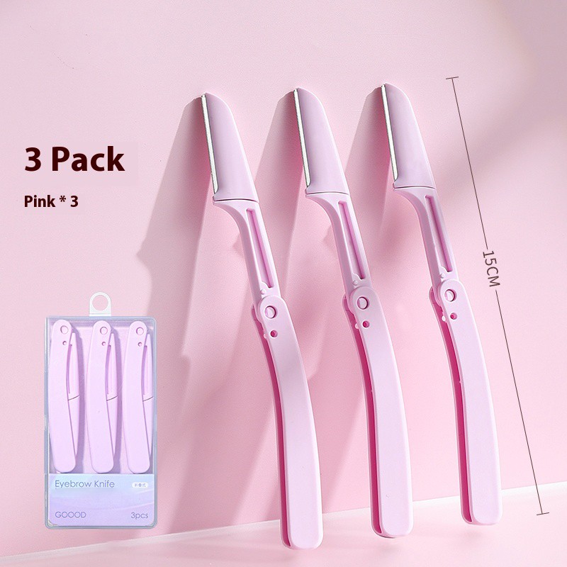 Foldable Eyebrow Razor Set Manufacturer - 3pcs Professional Precision Safety Facial Hair Removal Kit