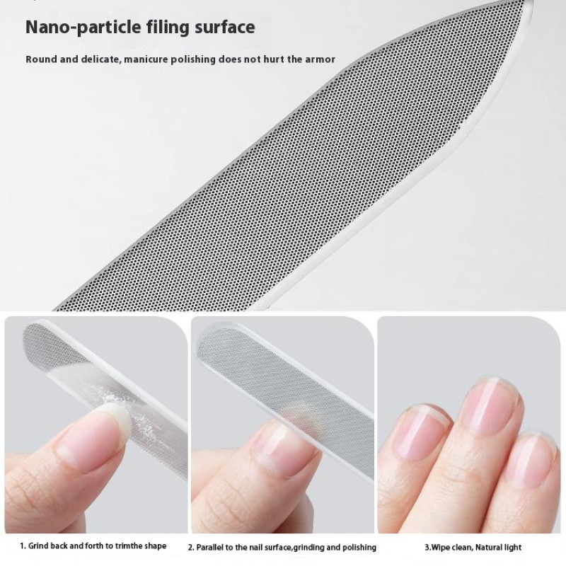 Glass Nail File Manufacturer - Professional Durable Nano Mini Custom Logo Crystal Fingernail File