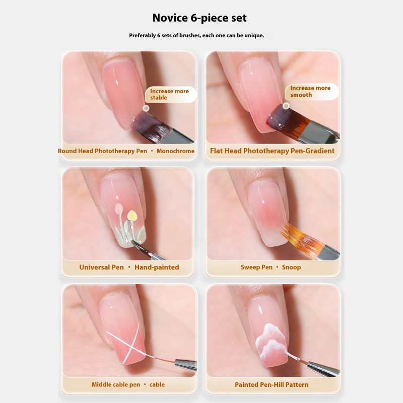 Nail Art Brush Manufacturer - Professional Custom Nail Liner Art Drawing Dotting Pens Tool for Salon