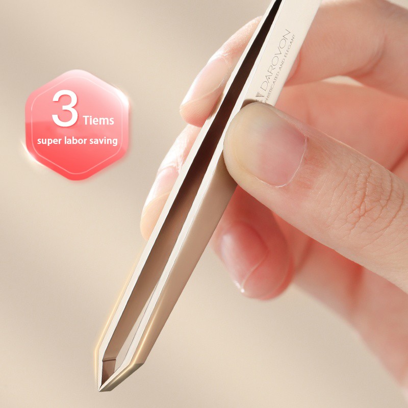 Professional Tweezer Factory - Great Precision Flat and Slant Pointed Stainless Steel for Eyebrow