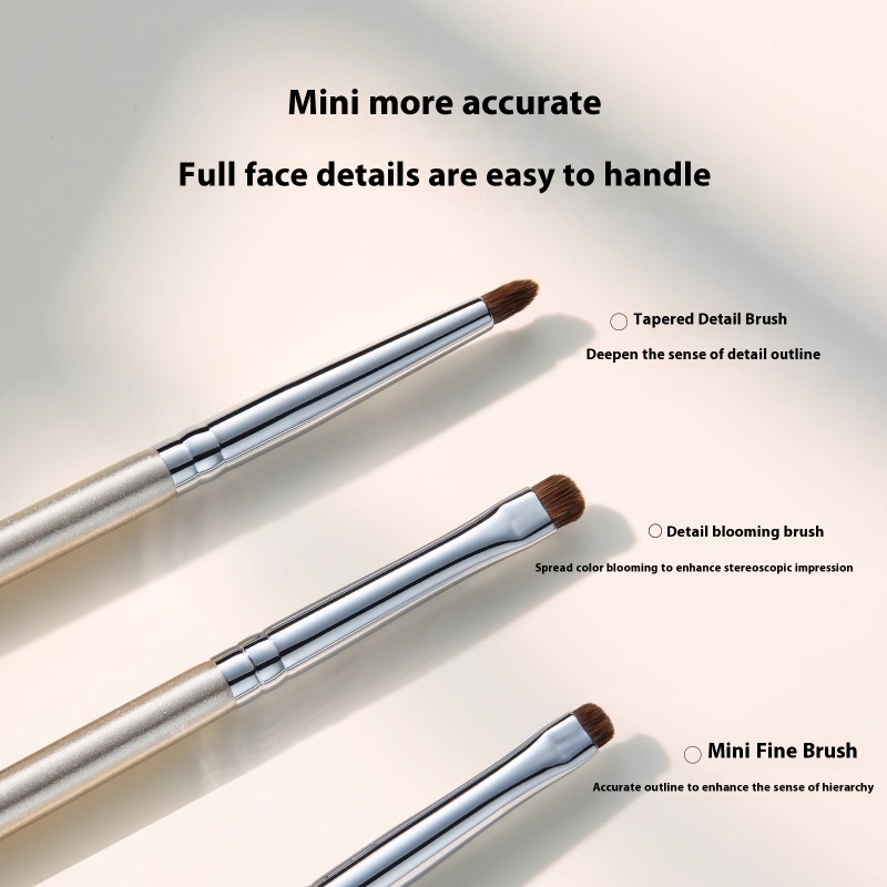 Pony Hair Brush Manufacturer - Single Professional Blending Eyeshadow Detail Eye Brush Set Silver