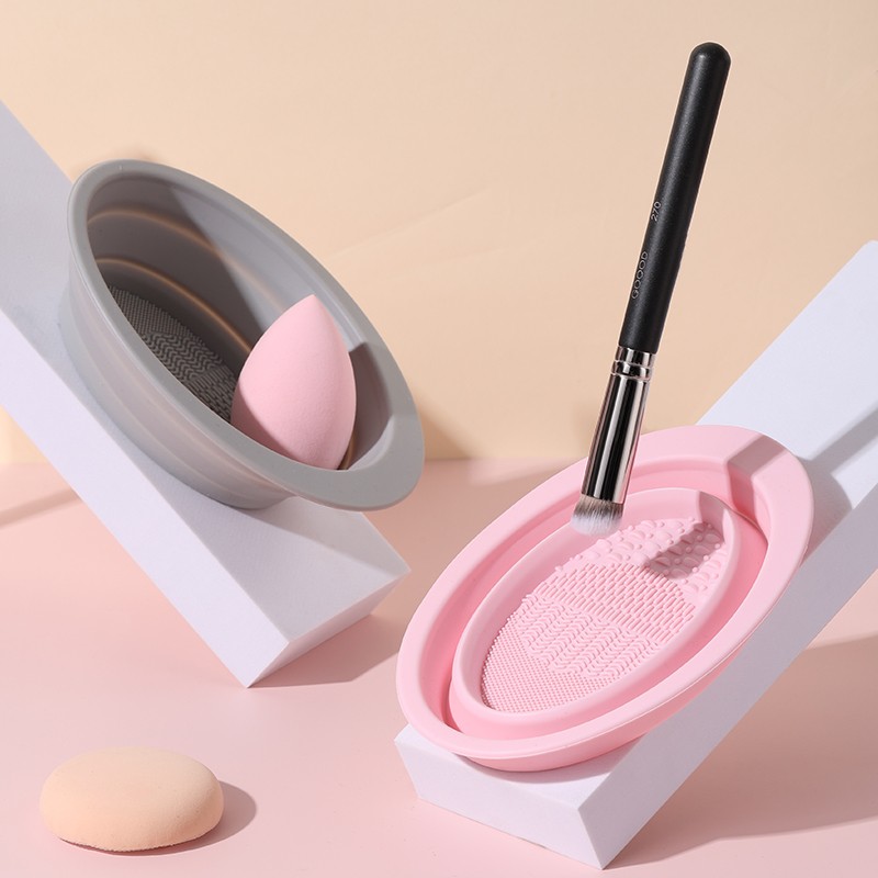 Silicone Brush Cleaner Manufacturer - Foldable Portable Cosmetic Brush Cleaning Pad for Powder Puffs