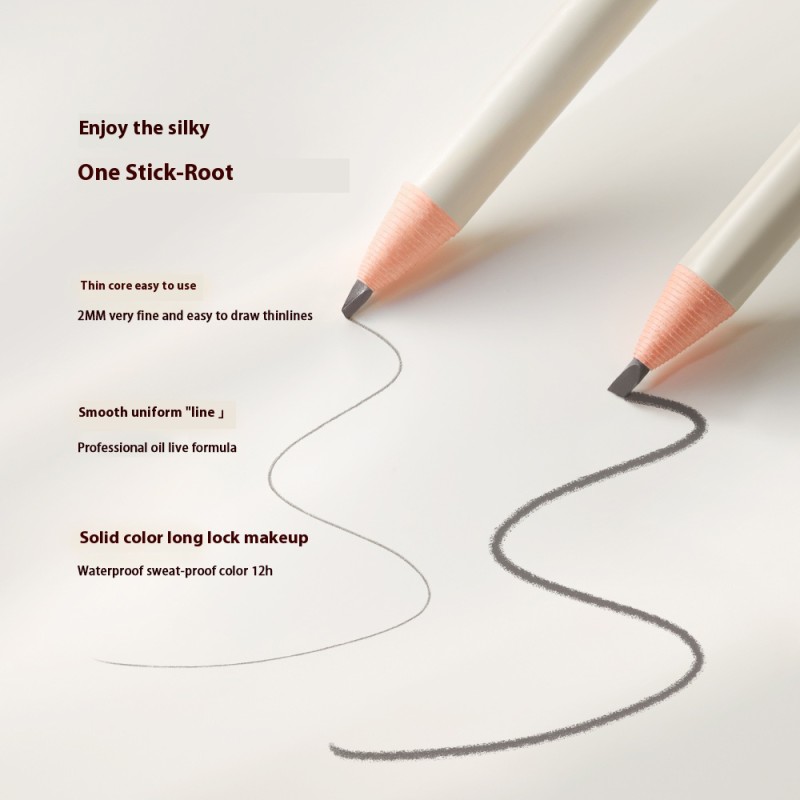 Eyeliner Pencil Factory - High Quality Professional Slim 2mm Brown Wooden Waterproof Makeup Cosmetic