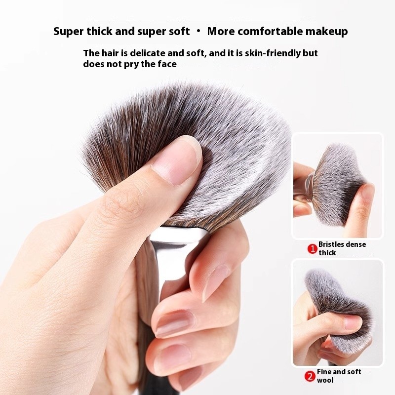 Travel Makeup Brush Factory - Single Black Foundation Private Label Loose Powder Beauty Brush