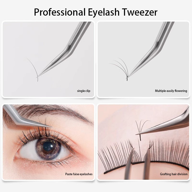 Eye Lash Tweezers Factory - High Quality Professional Precision Fiber Tip for False Lashes Extensions