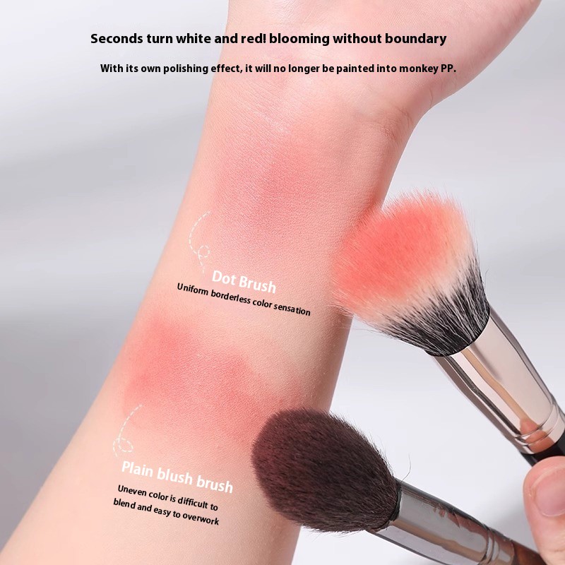 Goat Hair Brush Factory - Goodgudi Single Luxury High Quality Professional Flat Black Cosmetic