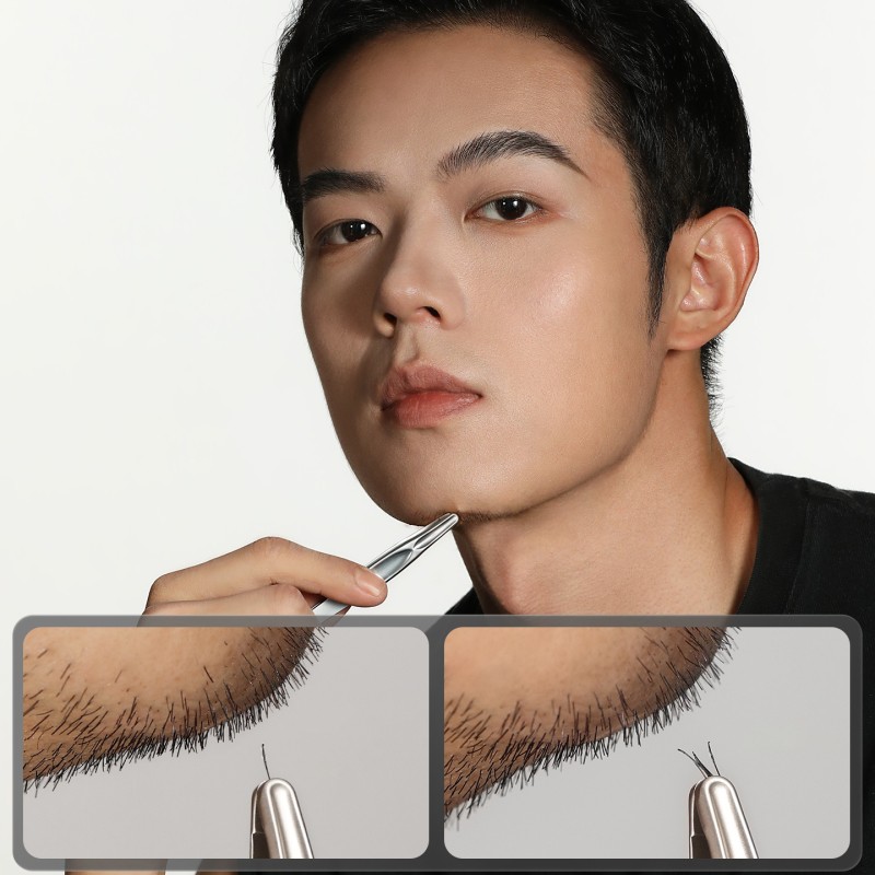 Precision Tweezers Manufacturer - GoodGudi Men's Round Tip Anti-Poke Root Removal Facial Hair Plucker