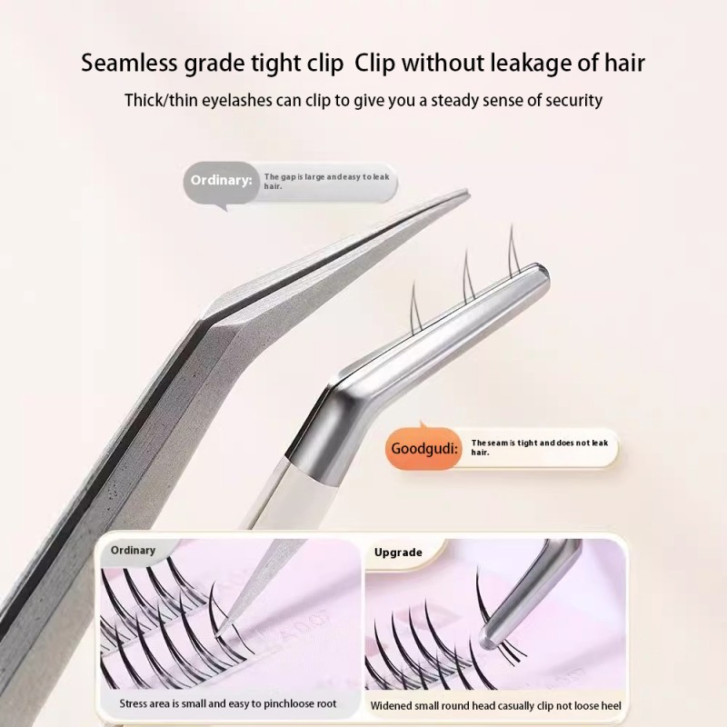 Eyelash Tweezer Manufacturer - Fiber Tip Professional Precision Stainless Steel Lash Extension Tool