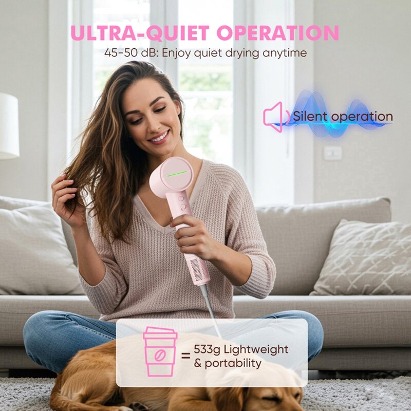 Travel Hair Dryer Manufacturer - 110000rpm High Speed Ionic Foldable 1600W Professional Blow Dryer