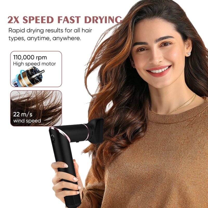 8 in 1 Hair Styler Manufacturer - 1400W High-Speed Hot Air Brush Straightener Curler Dryer Tool