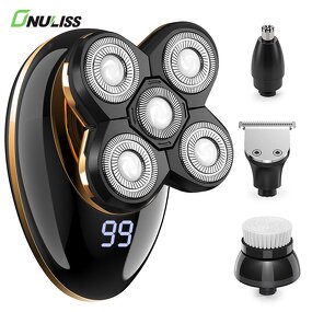 Electric Shavers Manufacturer - 5 Heads LED Professional Men Shaving Machine Razor Trimmer Set