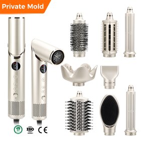 8 in 1 Hair Multistyler Manufacturer - Professional Hot Air Brush Auto Rotating Curling Iron Dryer
