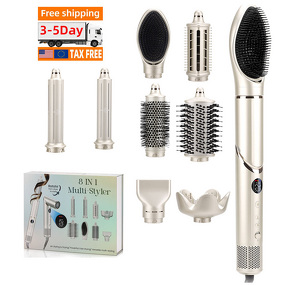 8 in 1 Hair Multi Styler Manufacturer - 110000RPM Ionic Hot Air Brush Auto Curling Iron for Women