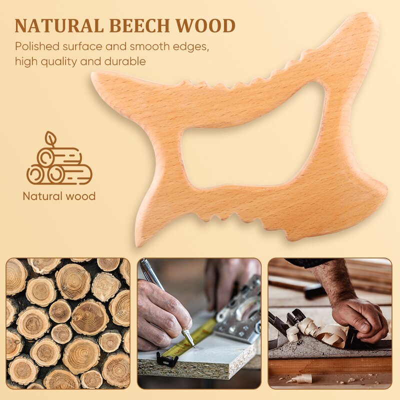 Wooden Gua Sha Tools Manufacturer - Body Sculpting Lymphatic Drainage High Quality Wood Therapy Tool