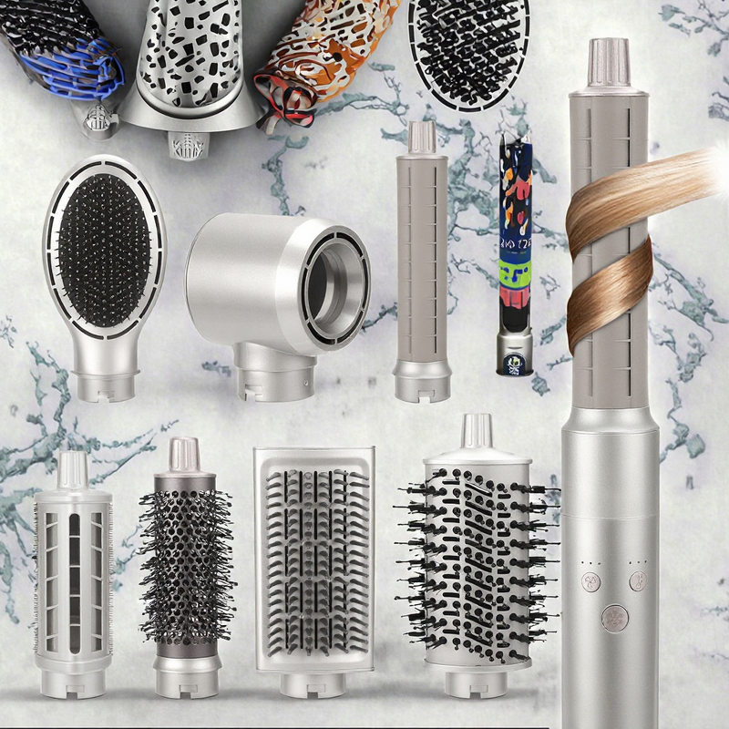 8 in 1 Hot Air Brush Manufacturer - 1300W 3-Speed Ionic Auto-Wrap Curling Iron Fast Drying Tool