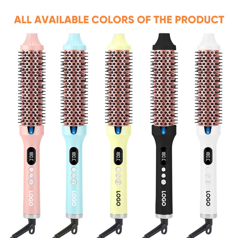 Heated Round Hair Brush Manufacturer - PTC Heating LCD Temperature Display Travel Straightener