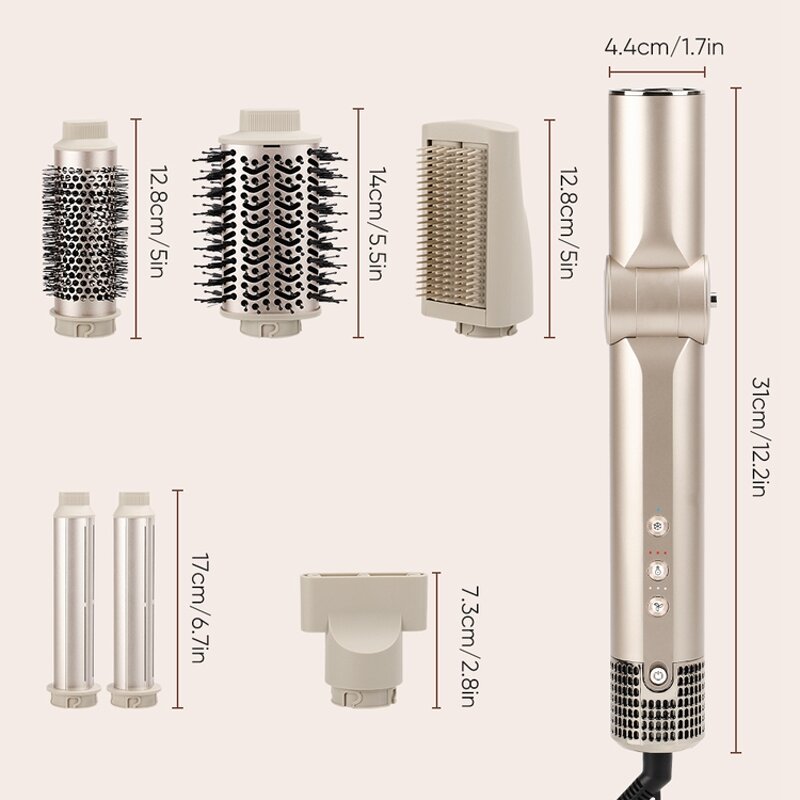 6 in 1 Ionic Airstyler Manufacturer - Hair Dryer Curler Brush Straightening Volumizing Multi Tool