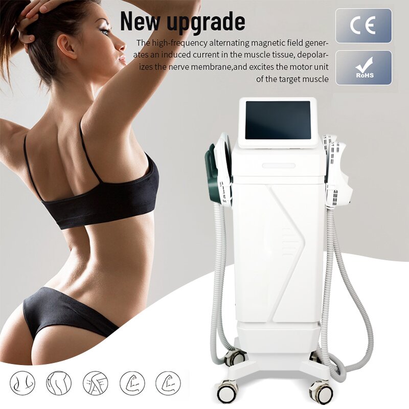 Portable EMS Sculpting Machine Manufacturer - 4 Handles RF Cavitation Slimming Muscle Building Firming Tool