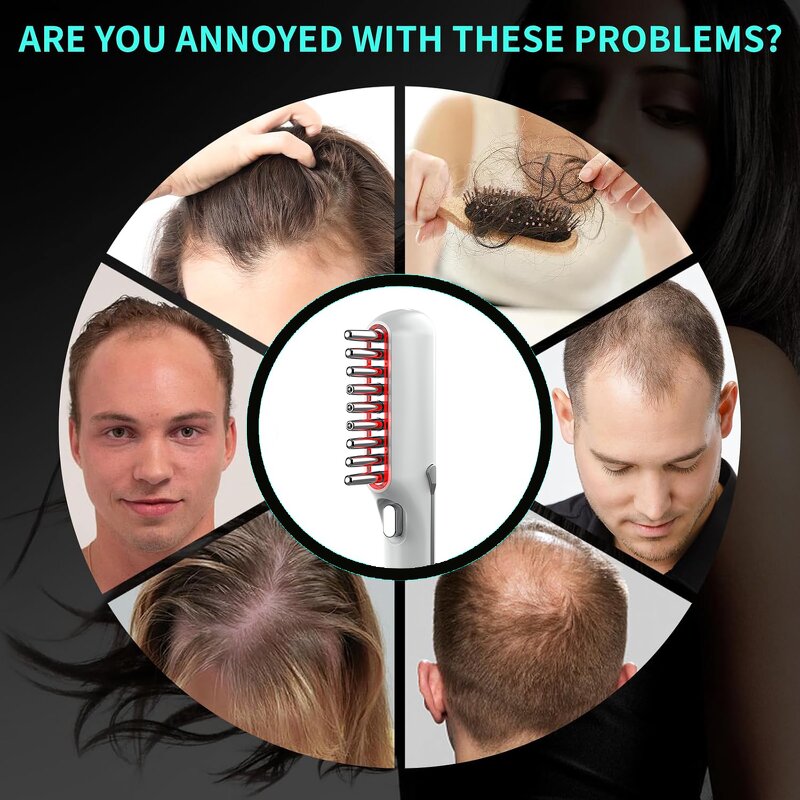 Scalp Massager Manufacturer - Rechargeable Home Use USB Electric Hair Growth Comb