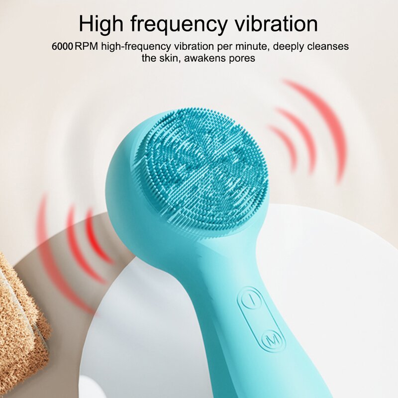 Facial Cleansing Brush Manufacturer - Mini Electric Silicone Electronic Deep Clean