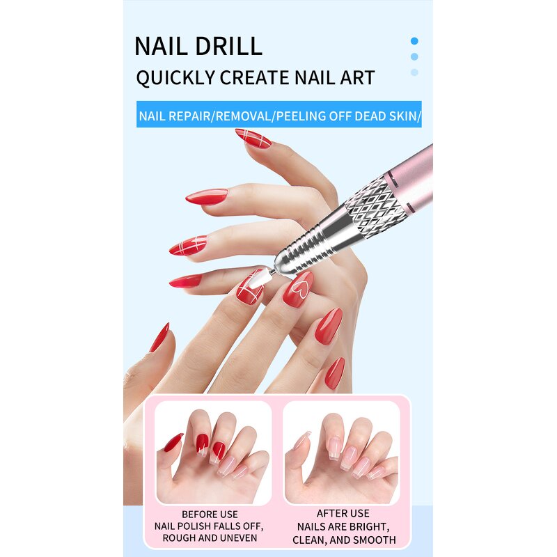 Professional Nail Drill Machine Manufacturer - 2025 30000rpm Rechargeable Portable Electric Nail Polisher