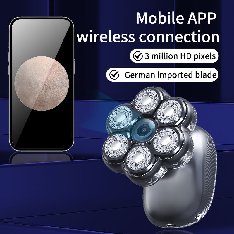 Electric Head Shaver for Bald Men Manufacturer - HD Camera Face Body IPX7 Waterproof LED Rechargeable Razor