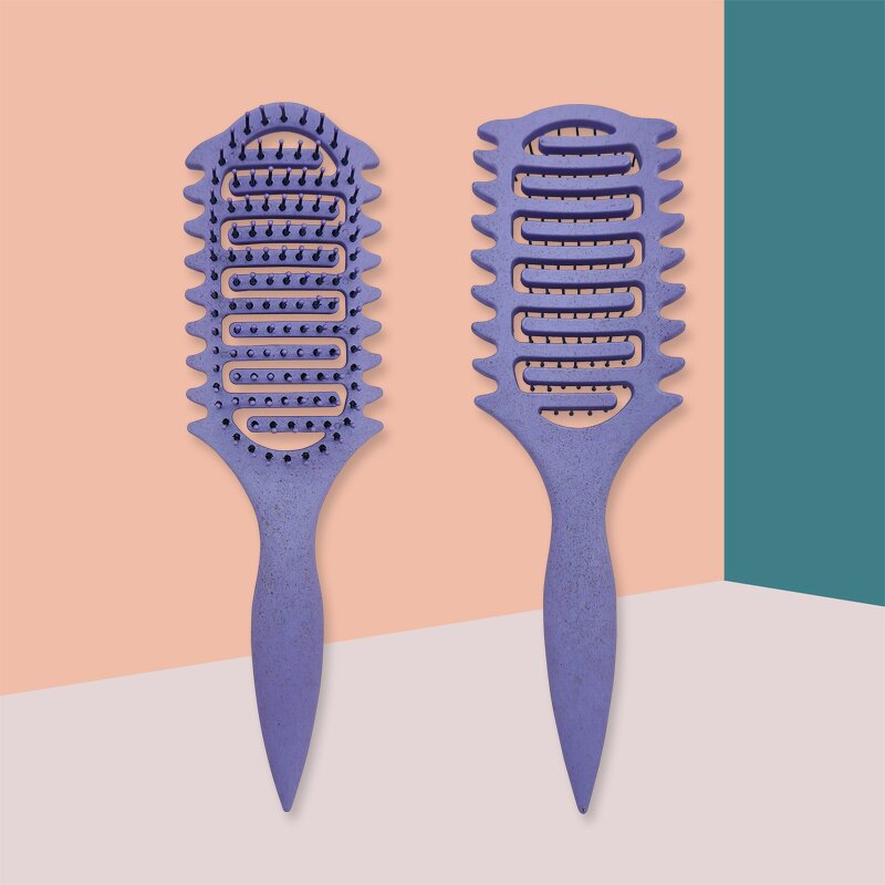 3 in 1 Curl Define Brush Manufacturer - New Assist Women Hair Styling Curling Brush Tool