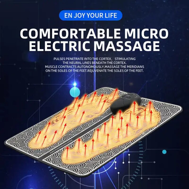 EMS Foot Massager Pad Manufacturer - Electric Foldable Pain Relief Health Care Foot Massage Mat