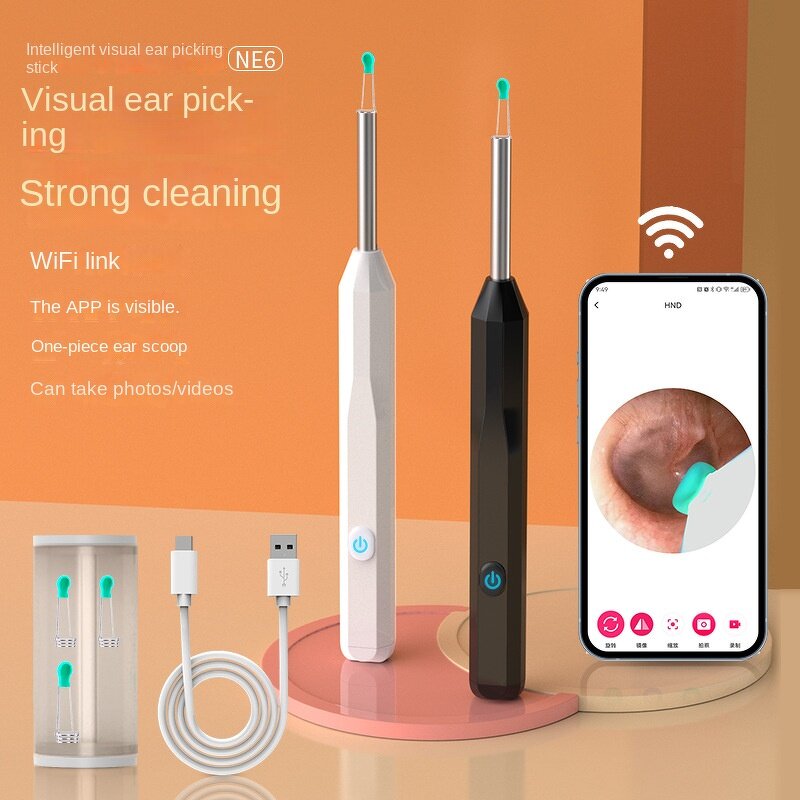 NE6 Visual Earpick Kit Manufacturer - Ear Wax Removal Camera with 8 Set Accessories Cleaner Tool