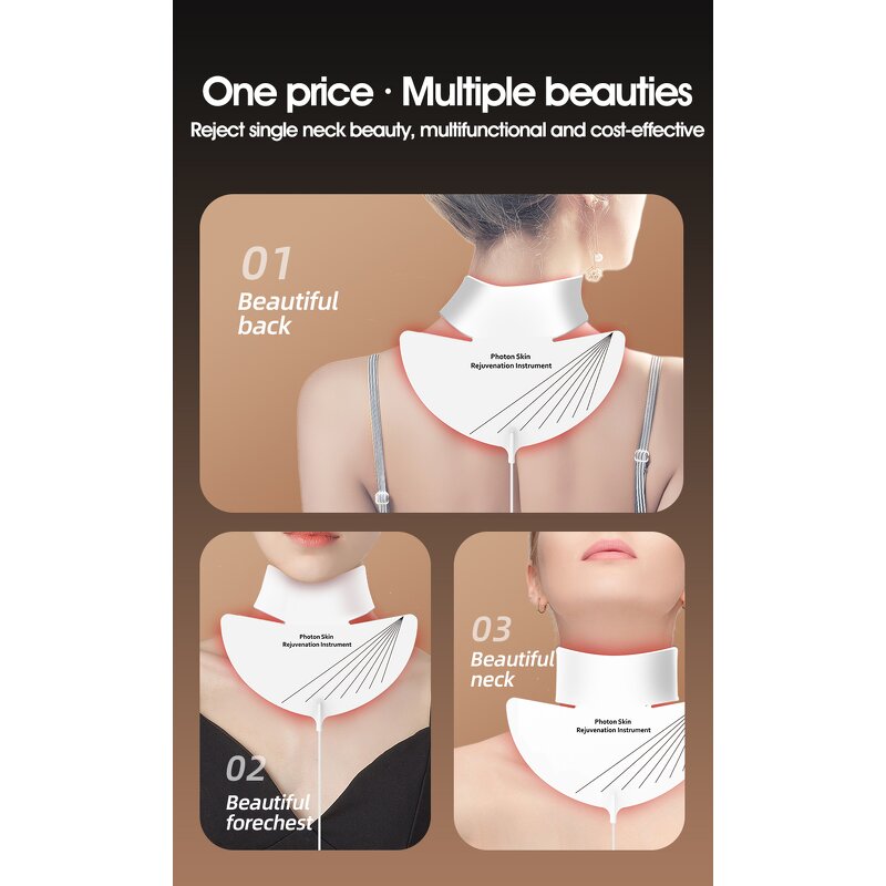 Silicone LED Light Therapy Mask Manufacturer - 2025 Near-Infrared Face Neck Anti-Aging Fine Lines Wrinkle Kit