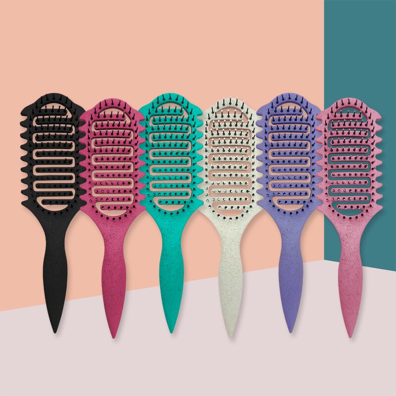 3 in 1 Curl Define Brush Manufacturer - New Assist Women Hair Styling Curling Brush Tool