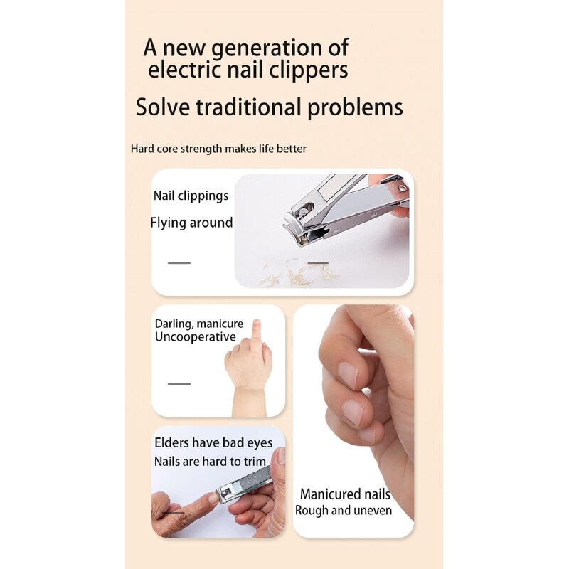 Mini Electric Nail Clipper Manufacturer - New Stainless Steel Baby Nail Cutter Nail Care Tool Kit
