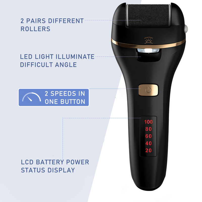 Cordless Foot Rasp Manufacturer - USB Charging Callus Removal Rechargeable Foot Scrubber Pedicure Tool