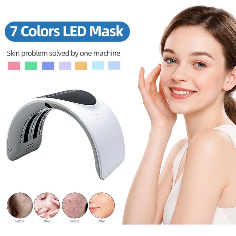 7 Color PDT LED Facial Machine Manufacturer - Factory Home Use Red Infrared Light Face Spa Armpit Head Feet Tool
