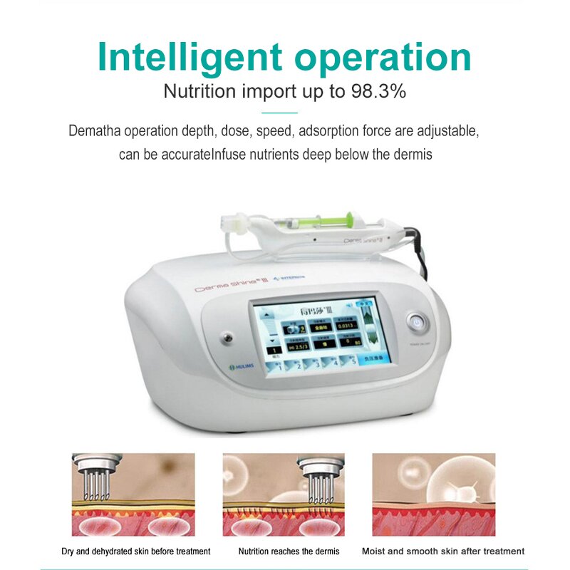 Dermashine Pro Mesotherapy Gun Manufacturer - Multifunctional Vital Injector 2 Vacuum 9 Pin Needle Anti-aging Tool