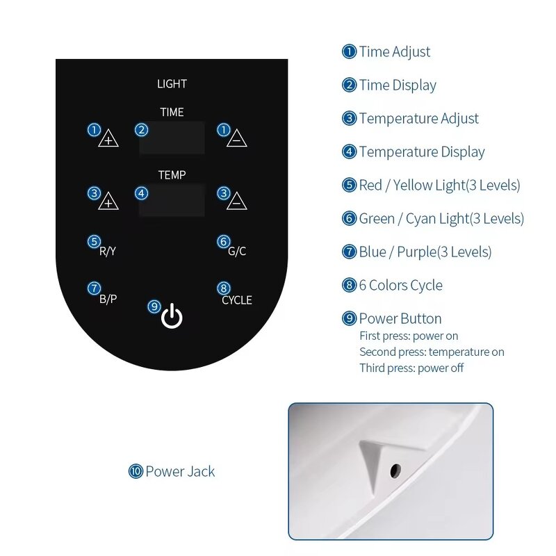 LED Red Light Therapy Machine Manufacturer - 2025 7 Colors Photon Mask Skin Tightening EU UK Plug Face Care Tool