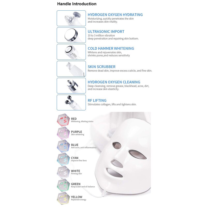 7 in 1 Micro Bubble Hydrodermabrasion Manufacturer - Best Selling Aqua Peel Hydra Whitening Salon Spa Beauty Tool