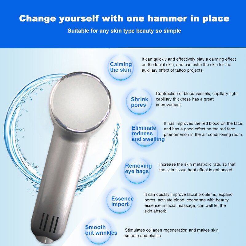 Portable Hot and Cold Facial Massager Manufacturer - Eye Neck Ice Cooling Roller Face Body Care Beauty Tool