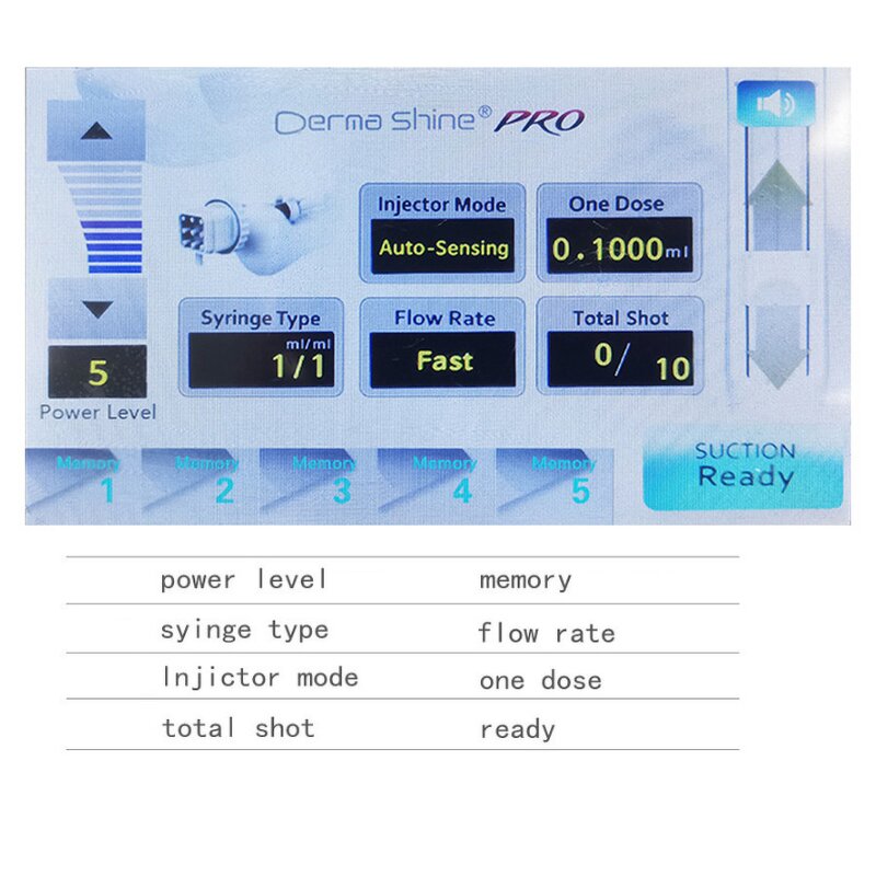 Dermashine Pro Mesotherapy Gun Manufacturer - Multifunctional Vital Injector 2 Vacuum 9 Pin Needle Anti-aging Tool