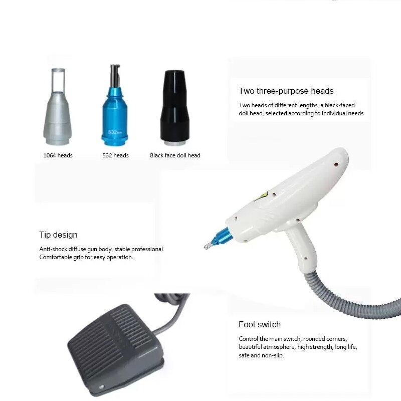 Mini Picosecond Laser Machine Manufacturer - 532/1064/1320nm Q Switched Nd Yag Portable Tattoo Removal Tool