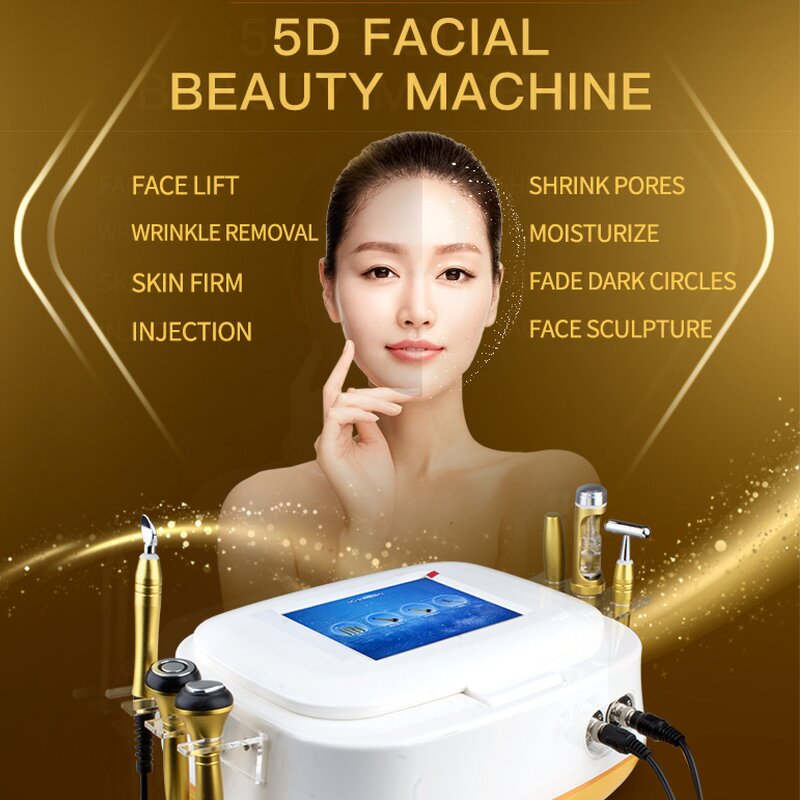 6-in-1 Microcurrent Face Lift Machine Manufacturer - Bio RF EMS Galvanic Wrinkles Removal US Head Beauty Tool