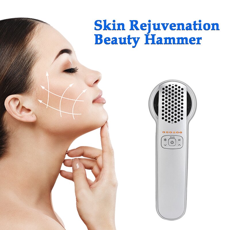 Cool Warm Facial Massager Manufacturer - 2023 Hot and Cold Hammer Head Blackhead Removal Beauty Device